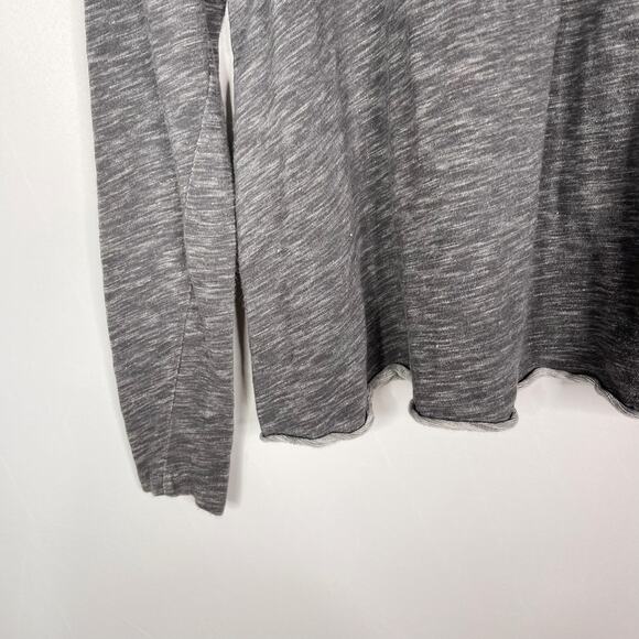 Free People Beach One Size Gray Heather Cowl Neck CocoonLong Sleeve Top Tunic OS - Picture 5 of 9